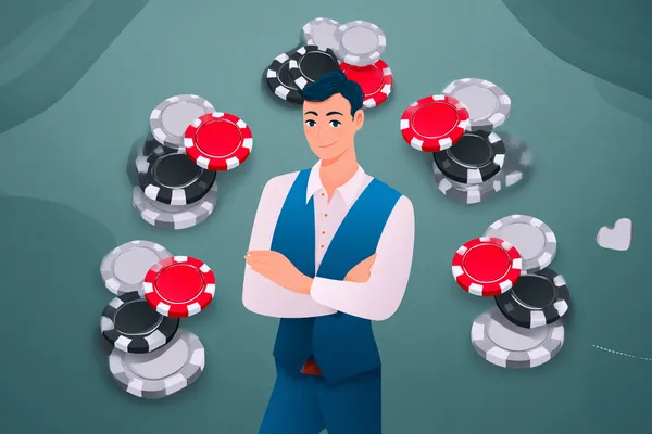 Uma mulher em um vestido verde luxuoso ao lado de uma roleta ornamentada, capturando o clima sofisticado do 29P.